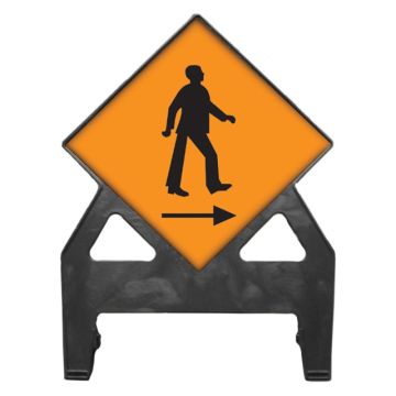 Dependable Pedestrians Cross Right Poly Sign