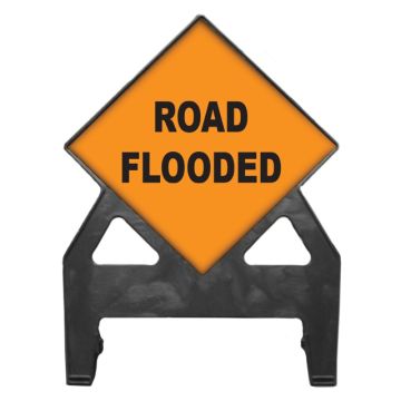 Dependable Road Flooded Poly Sign