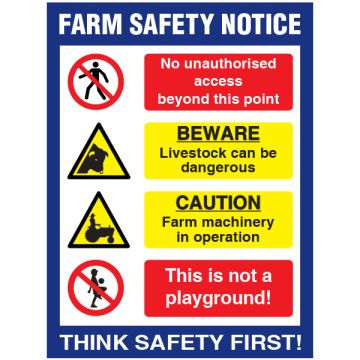 Dependable Farm Safety Notice Sign