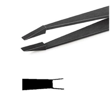 Peltool Straight Flat Radiused Tip Plastic Tweezers