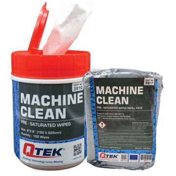 QTEK Machine Clean Wipes