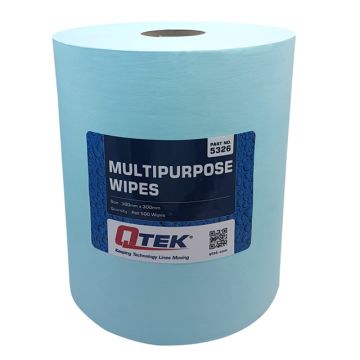 QTEK Multipurpose Wipe Roll Blue