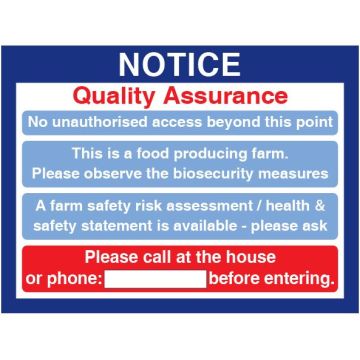 Dependable Quality Assurance Sign