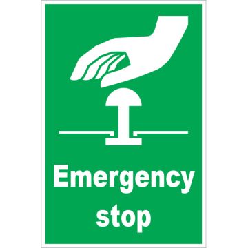 Dependable Emergency Stop Button Signs