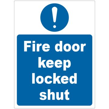 Dependable Fire Door Keep Locked Shut Labels