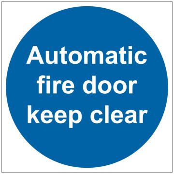 Dependable Automatic Fire Door Keep Clear Labels