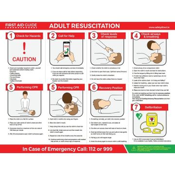 Dependable Adult Resuscitation Guide Signs