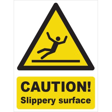 Dependable Caution! Slippery Surface Signs
