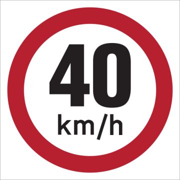 Dependable 40KMH Signs