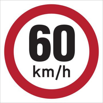 Dependable 60KMH Signs
