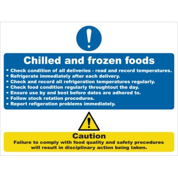 Dependable Chilled & Frozen Foods Signs