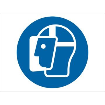 Dependable Wear Face Shield Symbol Signs