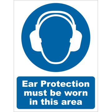 Dependable Ear Protection Must Be Worn Signs