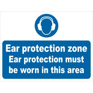 Dependable Ear Protection Zone Signs