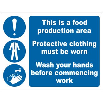 Dependable Food Production Area Signs