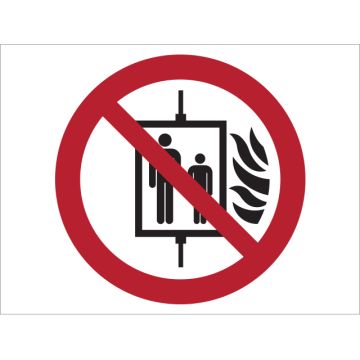 Dependable In the Event of Fire Do Not Use Lift Symbol Signs