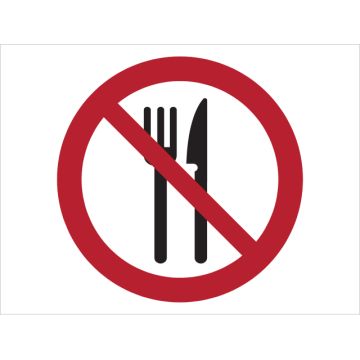 Dependable Eating Prohibited Symbol Signs