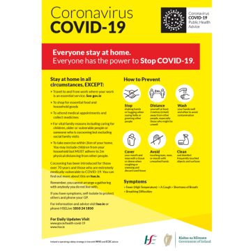 COVID-19 Everyone Stay at Home Self-Adhesive Poster