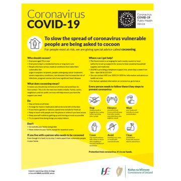 COVID-19 Cocoon Information Self-Adhesive Poster
