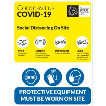 COVID-19 Social Distancing On Site Sign