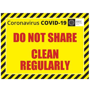 COVID-19 Do Not Share A4 Label